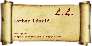 Lorber László névjegykártya