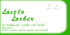 laszlo lorber business card